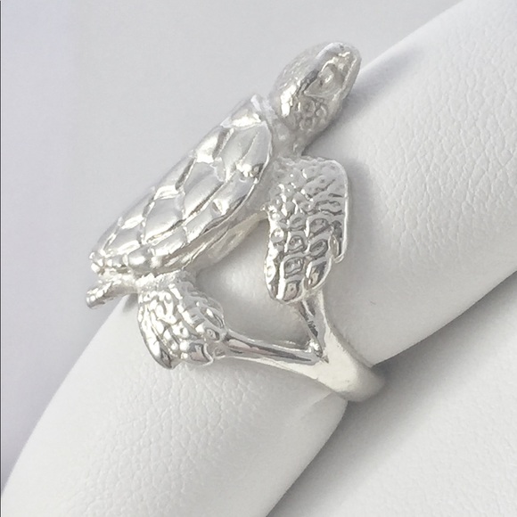 NWT, SS ring baby sea turtle ring, handmade by me - Picture 3 of 8